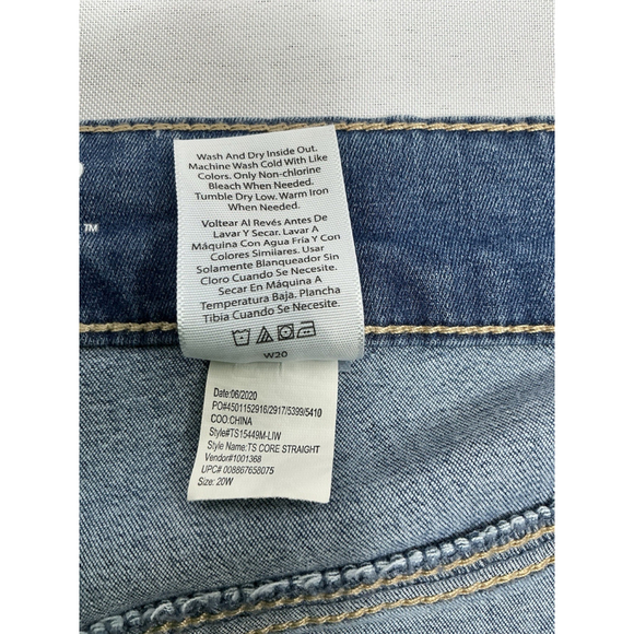 Womans Excellent Condition Terra & Sky Blue Jeans 20 W Straight 0084/W-2 - Picture 4 of 8